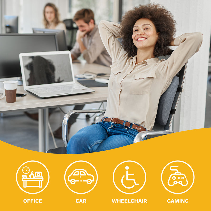 Lumbar Support Pillow  - Orthopedic, Ergonomic, Memory Foam Cushion